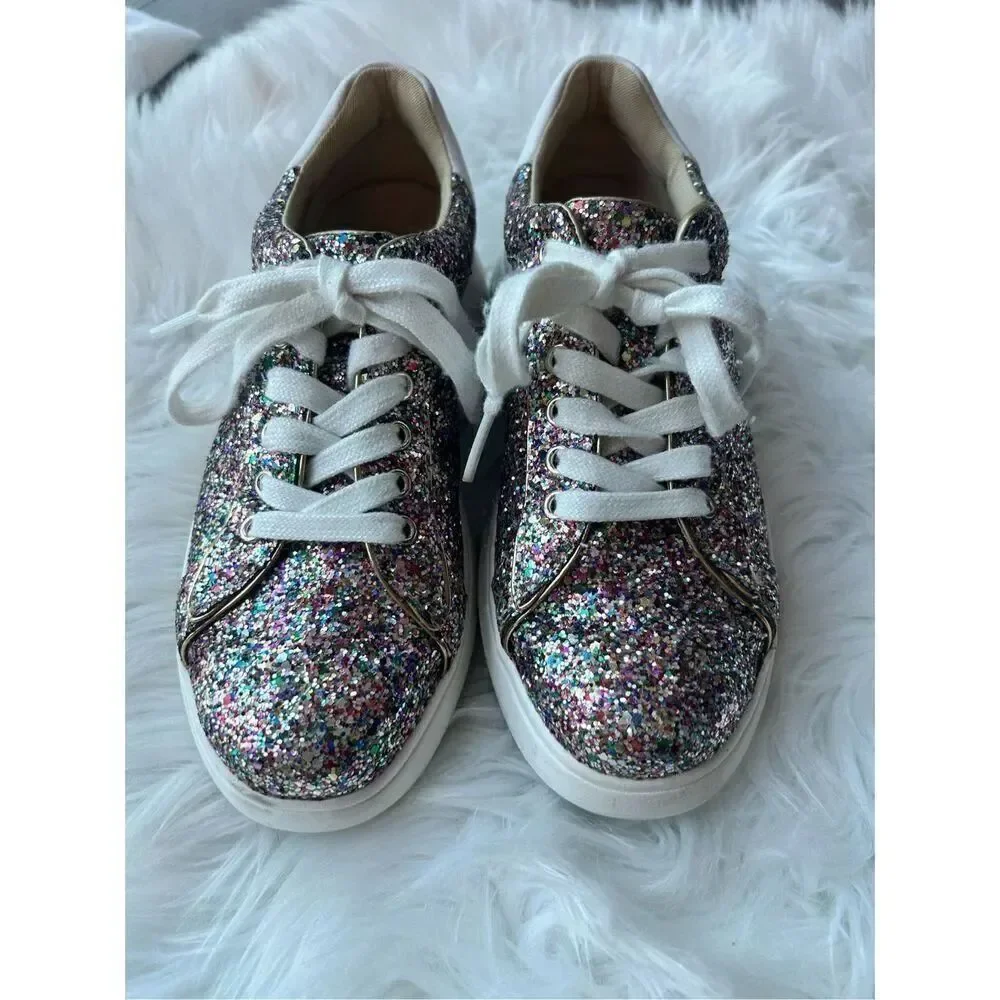Kate Spade New York Women's Lift Glitter Sneakers Multicolor Size 5B